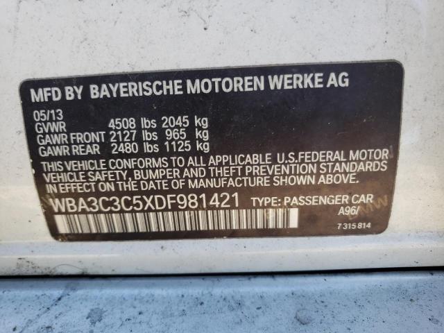 Photo 10 from auction – 2013 BMW 320 I XDRI with VIN WBA3C3C5XDF981421