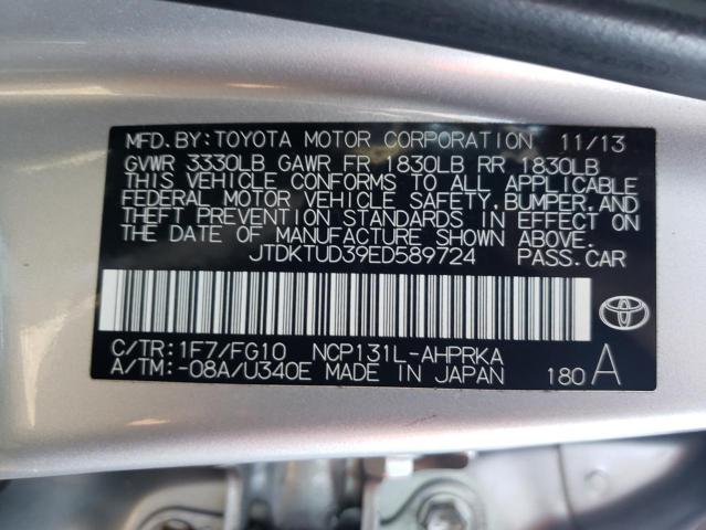 Photo 10 from auction – 2014 TOYOTA YARIS with VIN JTDKTUD39ED589724