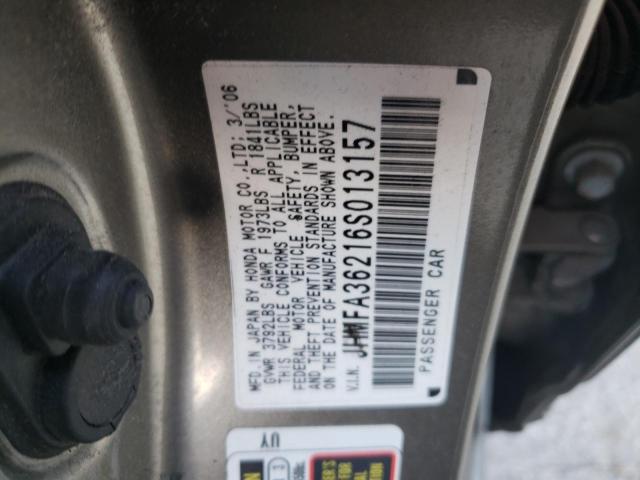 Photo 10 from auction – 2006 HONDA CIVIC HYBR with VIN JHMFA36216S013157