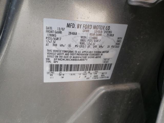 Photo 10 from auction – 2008 FORD EDGE SE with VIN 2FMDK36C68BA46971