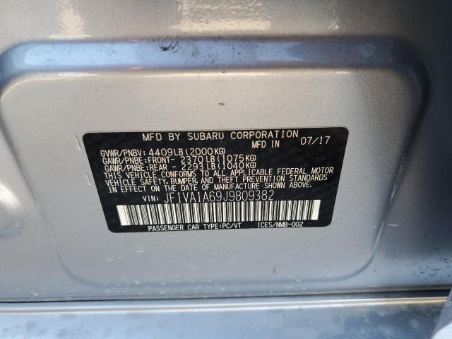 Photo 10 from auction – 2018 SUBARU WRX with VIN JF1VA1A69J9809382