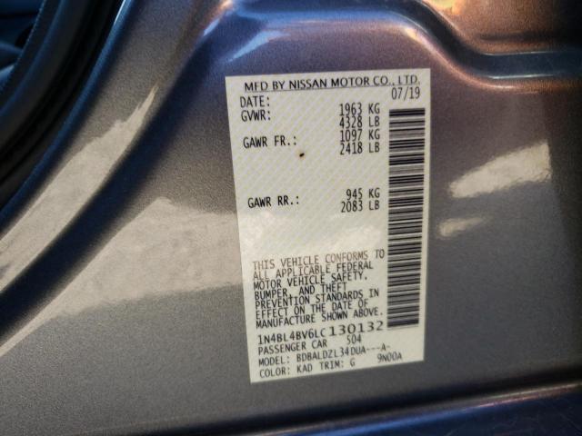 Photo 10 from auction – 2020 NISSAN ALTIMA S with VIN 1N4BL4BV6LC130132