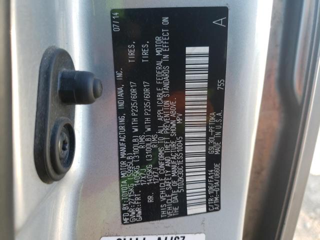 Photo 10 from auction – 2014 TOYOTA SIENNA with VIN 5TDZK3DC1ES510045