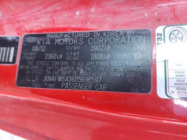 Photo 10 from auction – 2013 KIA FORTE SX with VIN KNAFW6A36D5696597