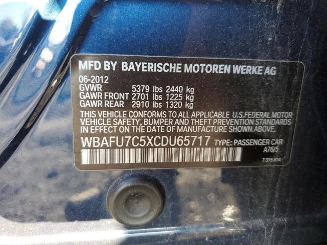 Photo 10 from auction – 2012 BMW 535 XI with VIN WBAFU7C5XCDU65717