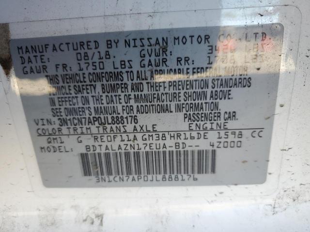 Photo 10 from auction – 2018 NISSAN VERSA S with VIN 3N1CN7AP0JL888176