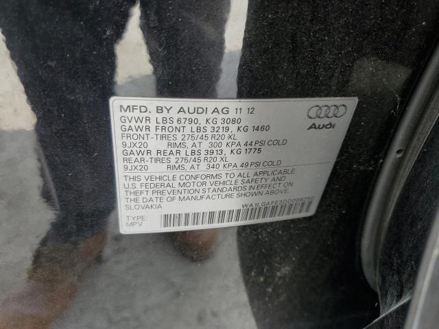 Photo 10 from auction – 2013 AUDI Q7 PREMIUM with VIN WA1LGAFE3DD008250