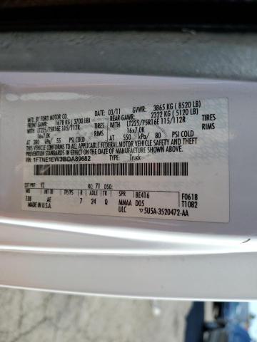 Photo 10 from auction – 2011 FORD ECONOLINE with VIN 1FTNE1EW3BDA89682