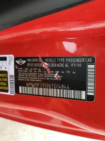 Photo 10 from auction – 2006 MINI COOPER with VIN WMWRF33506TG14844