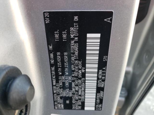 Photo 10 from auction – 2021 TOYOTA HIGHLANDER with VIN 5TDBZRBH1MS064119