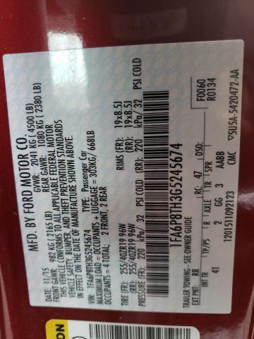 Photo 10 from auction – 2016 FORD MUSTANG with VIN 1FA6P8TH3G5245674