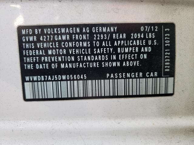 Photo 10 from auction – 2013 VOLKSWAGEN GOLF with VIN WVWDB7AJ5DW056045