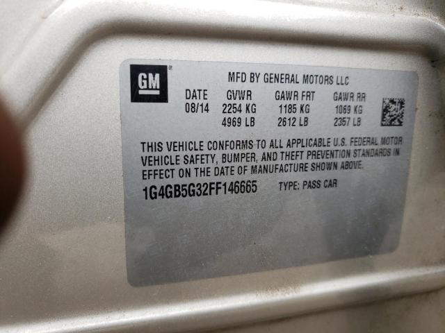 Photo 10 from auction – 2015 BUICK LACROSSE with VIN 1G4GB5G32FF146665