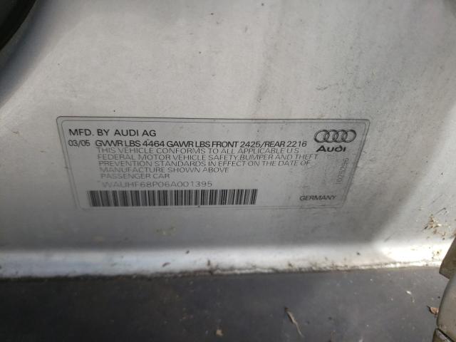 Photo 10 from auction – 2006 AUDI A3 2 with VIN WAUHF68P06A001395