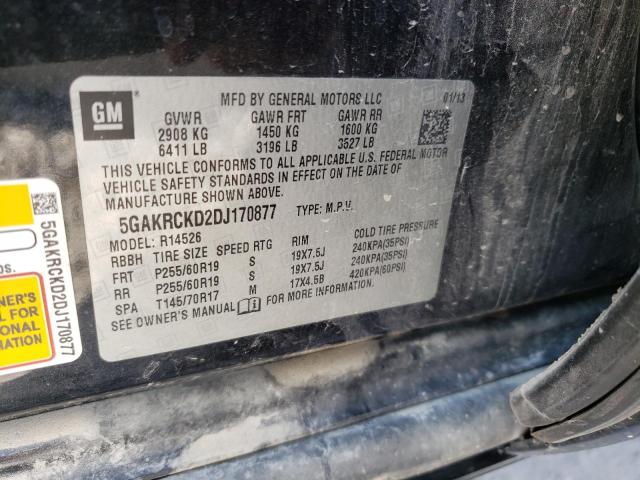 Photo 10 from auction – 2013 BUICK ENCLAVE with VIN 5GAKRCKD2DJ170877
