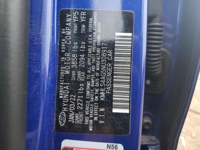 Photo 10 from auction – 2022 HYUNDAI ELANTRA SE with VIN KMHLS4AG5NU308917