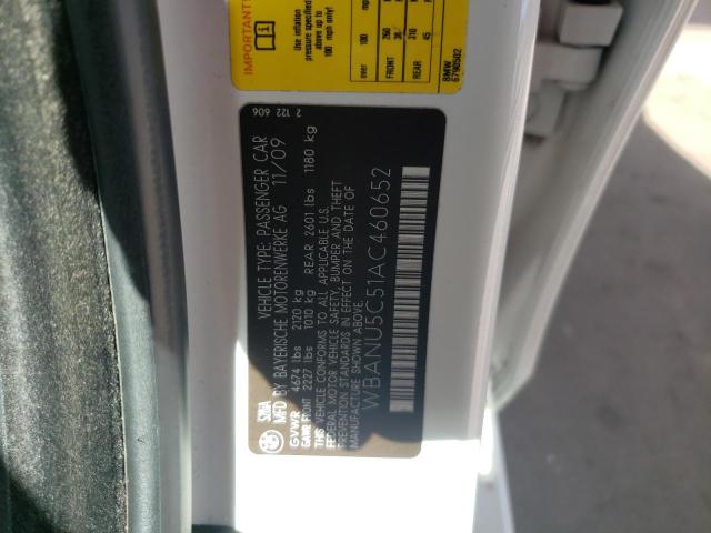 Photo 10 from auction – 2010 BMW 528 I with VIN WBANU5C51AC460652