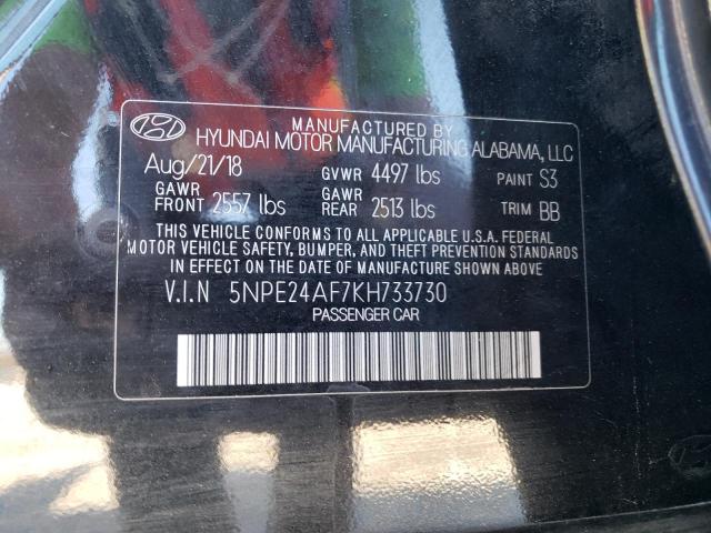 Photo 10 from auction – 2019 HYUNDAI SONATA SE with VIN 5NPE24AF7KH733730