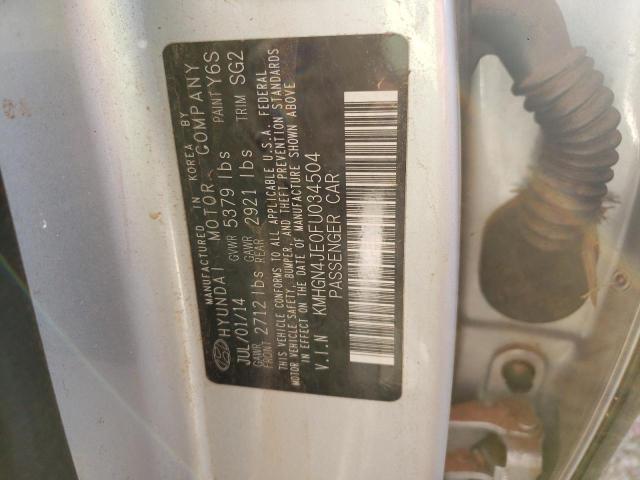 Photo 10 from auction – 2015 HYUNDAI GENESIS with VIN KMHGN4JE0FU034504