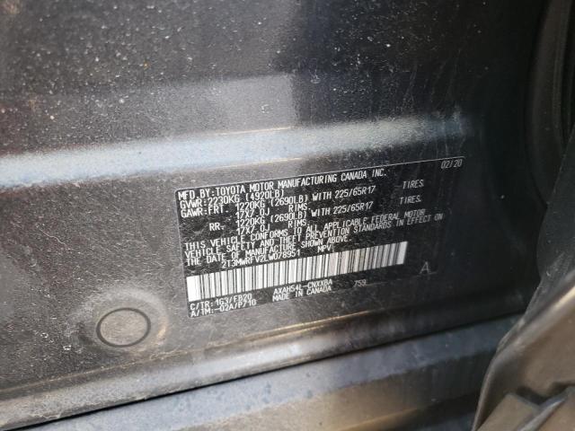 Photo 10 from auction – 2020 TOYOTA RAV4 LE with VIN 2T3MWRFV2LW078951