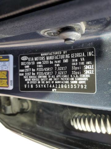 Photo 10 from auction – 2011 KIA SORENTO BA with VIN 5XYKT4A22BG135792