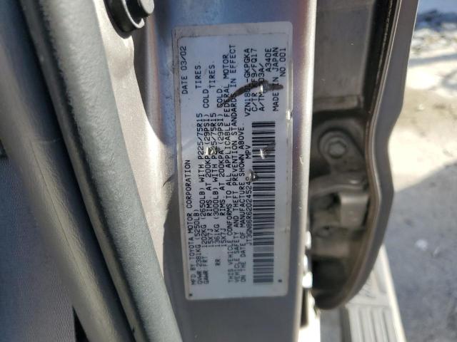 Photo 10 from auction – 2002 TOYOTA 4RUNNER SR with VIN JT3GN86R620245249