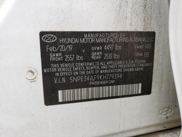 Photo 10 from auction – 2019 HYUNDAI SONATA LIM with VIN 5NPE34AF9KH779394