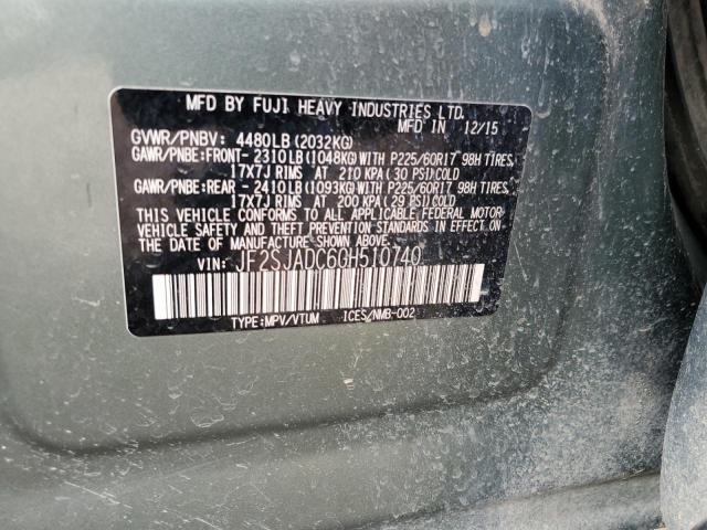 Photo 10 from auction – 2016 SUBARU FORESTER 2 with VIN JF2SJADC6GH510740