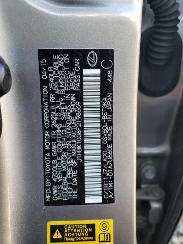 Photo 10 from auction – 2015 LEXUS ES 350 with VIN JTHBK1GG6F2198669