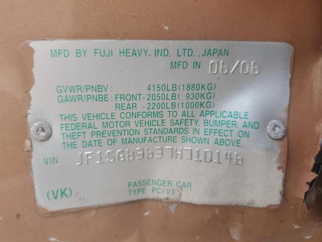 Photo 10 from auction – 2007 SUBARU FORESTER 2 with VIN JF1SG63637H710146