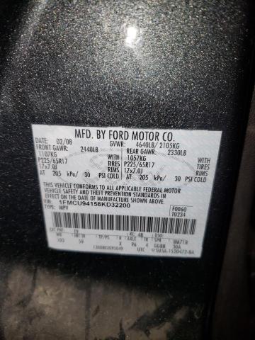 Foto 10 de la subasta – 2008 FORD ESCAPE LIM con VIN 1FMCU94158KD32200