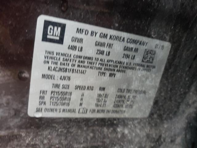 Photo 10 from auction – 2015 BUICK ENCORE PRE with VIN KL4CJHSB1FB141447