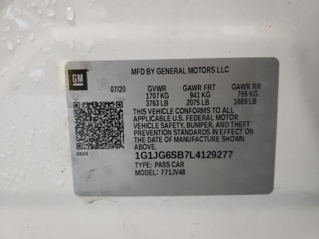 Photo 10 from auction – 2020 CHEVROLET SONIC with VIN 1G1JG6SB7L4129277