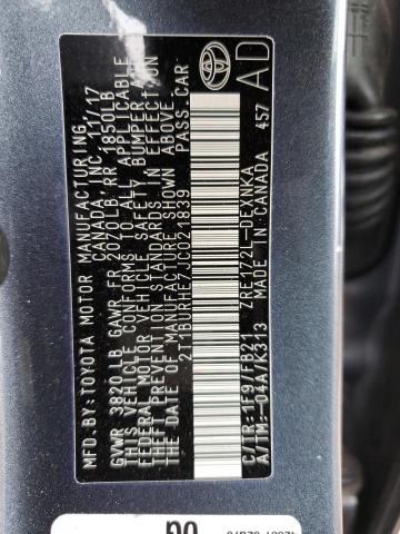 Photo 10 from auction – 2018 TOYOTA COROLLA L with VIN 2T1BURHE7JC021839