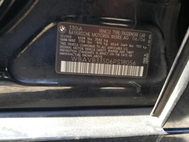 Photo 10 from auction – 2006 BMW 330 I with VIN WBAVB33506PS18056