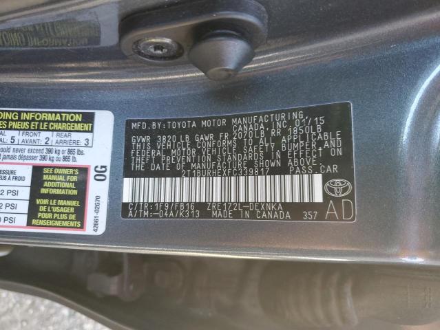 Photo 10 from auction – 2015 TOYOTA COROLLA L with VIN 2T1BURHEXFC339817