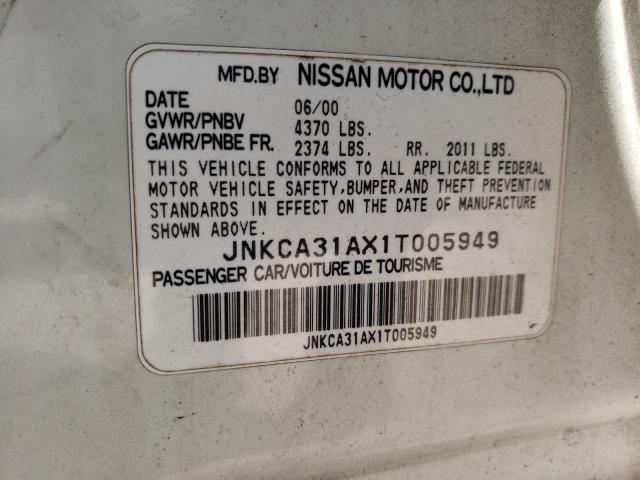 Photo 10 from auction – 2001 INFINITI I30 with VIN JNKCA31AX1T005949