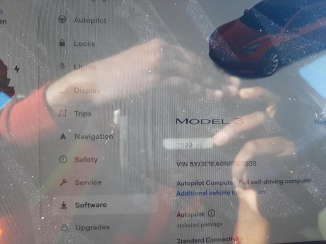 Photo 8 from auction – 2022 TESLA MODEL 3 with VIN 5YJ3E1EA0NF303939
