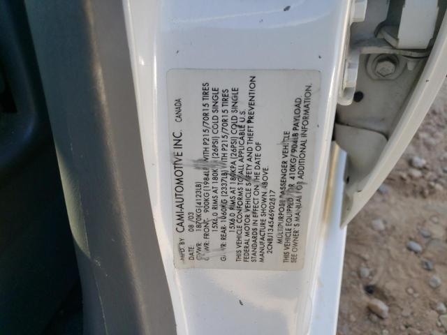 Photo 10 from auction – 2004 CHEVROLET TRACKER with VIN 2CNBJ134546902517