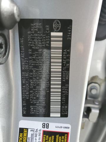 Photo 10 from auction – 2021 TOYOTA AVALON LIM with VIN 4T1DA1AB5MU008237