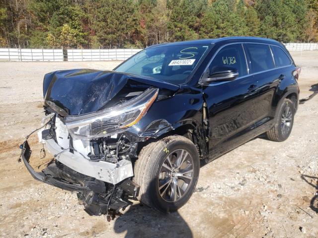 Photo 2 from auction – 2016 TOYOTA HIGHLANDER with VIN 5TDKKRFH8GS126537