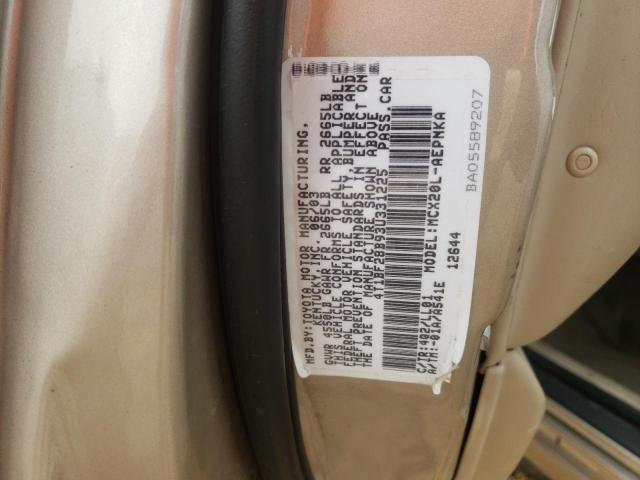 Photo 10 from auction – 2003 TOYOTA AVALON XL with VIN 4T1BF28B93U331225