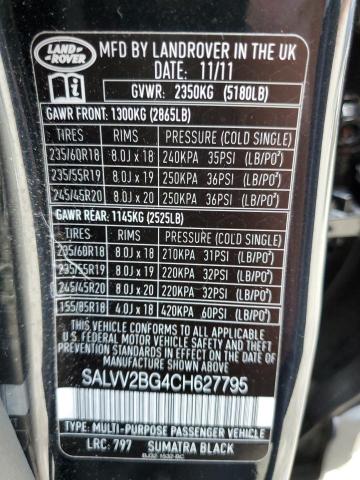 Photo 10 from auction – 2012 LAND ROVER RANGE ROVE with VIN SALVV2BG4CH627795