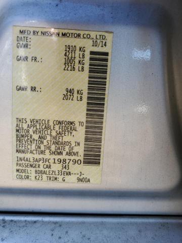 Photo 10 from auction – 2015 NISSAN ALTIMA 2.5 with VIN 1N4AL3AP3FC198790
