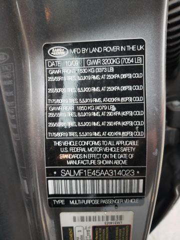 Photo 10 from auction – 2010 LAND ROVER RANGE ROVE with VIN SALMF1E45AA314023