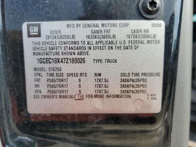 Photo 10 from auction – 2007 CHEVROLET SILVERADO with VIN 1GCEC19X47Z180026