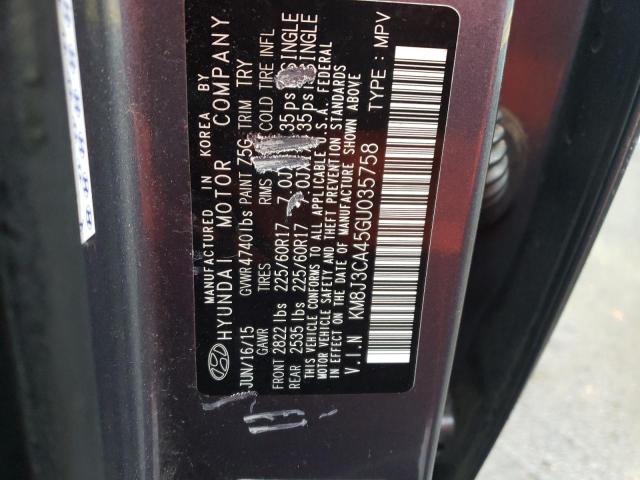 Photo 10 from auction – 2016 HYUNDAI TUCSON LIM with VIN KM8J3CA45GU035758