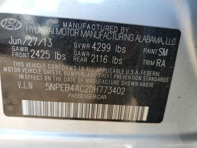 Photo 10 from auction – 2013 HYUNDAI SONATA GLS with VIN 5NPEB4AC2DH773402