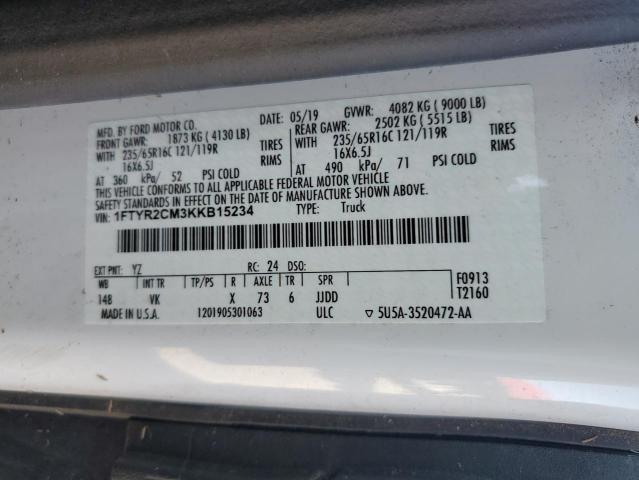Photo 10 from auction – 2019 FORD TRANSIT T- with VIN 1FTYR2CM3KKB15234