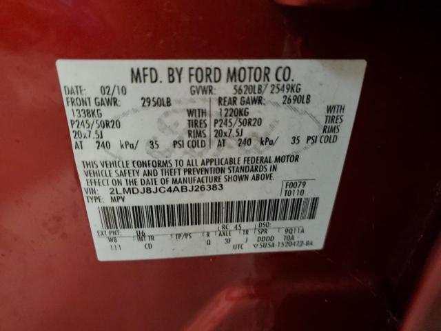 Photo 10 from auction – 2010 LINCOLN MKX with VIN 2LMDJ8JC4ABJ26383